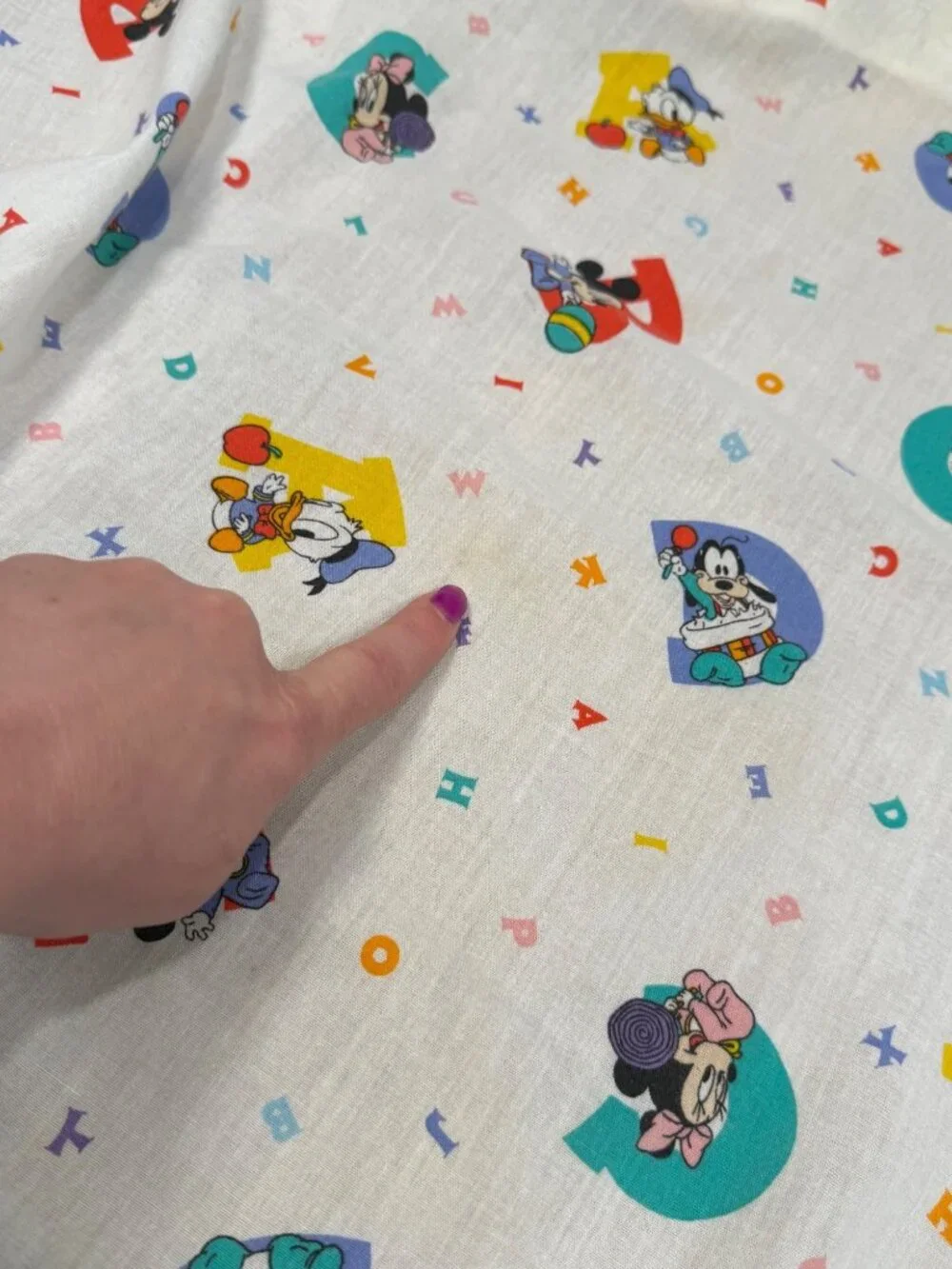 Vintage Disney Babies Dundee Crib Bedding Set Sheet Quilt Skirt Mickey Donald Mi
